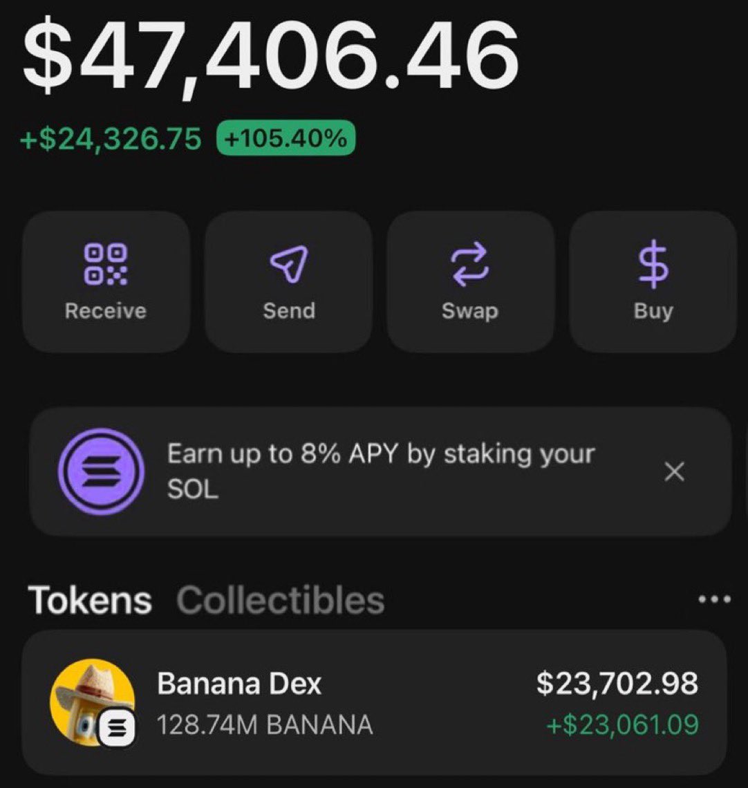 PumpbeardX's tweet photo. $BANANA is printing massive profits in my Alpha Telegram group 🏆💰🚀🤝

Fams are celebrating big as usual 🥳🥂

CA: 291bNQx5yiwF2P3vgS3NAnLX8gcbMMPfKvrUUyndpump

#Solana #Memecoins #CryptoAlpha #SOL #CryptoGems #Altcoins #DeFi #CryptoTrading #AlphaCalls https://t.co/TKEtiMLjlo