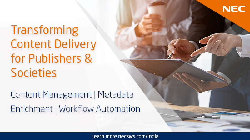 We partner with Publishers, Academic societies, and Associations to streamline their operations and transform the way they deliver content. 
- Content Management 
- Metadata Enrichment 
- Workflow Automation 

Find out more - bit.ly/3SxUu8z 

#Publishing #NECSWSIndia