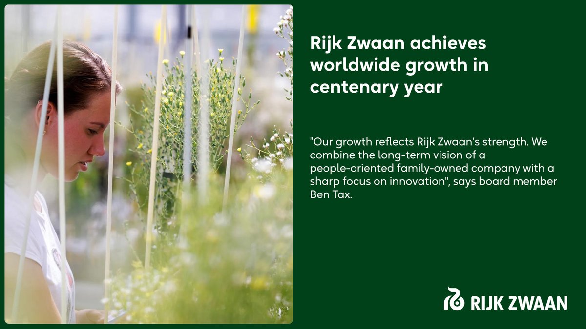 NEWS – Highlights from our 2024/2025 financial year
· Net sales increased by 9% to €684 million
· Net profit ended at €68 million
· Total operating expenses on research and development €204 million

➡️ eu1.hubs.ly/H0pw5zW0

#RijkZwaan #innovation #breeding