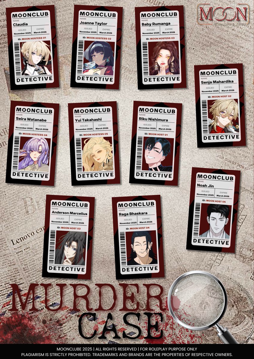 ⠀
⠀ 　　⠀Step into the night where glamour meets danger; our enigmatic 𝗛𝗼𝘀𝘁 and 𝗛𝗼𝘀𝘁𝗲𝘀𝘀 await you at the centre of the mystery. Who’s ready to play detective at the most thrilling 𝚌𝚊𝚜𝚎 of the year? ⌕ˎˊ˗ ⠀⠀
⠀⠀ ⠀⠀⠀ ⠀