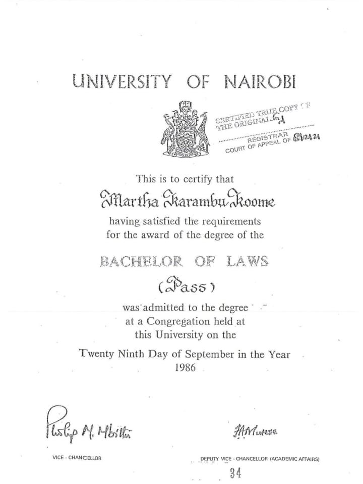 <a href="/KariukiKawira/">Ch3up3🦋</a> Our Chief Justice Martha Koome, is an exception, girl scored a clean PASS in her LLB, and here we are she is heading the Judiciary.
