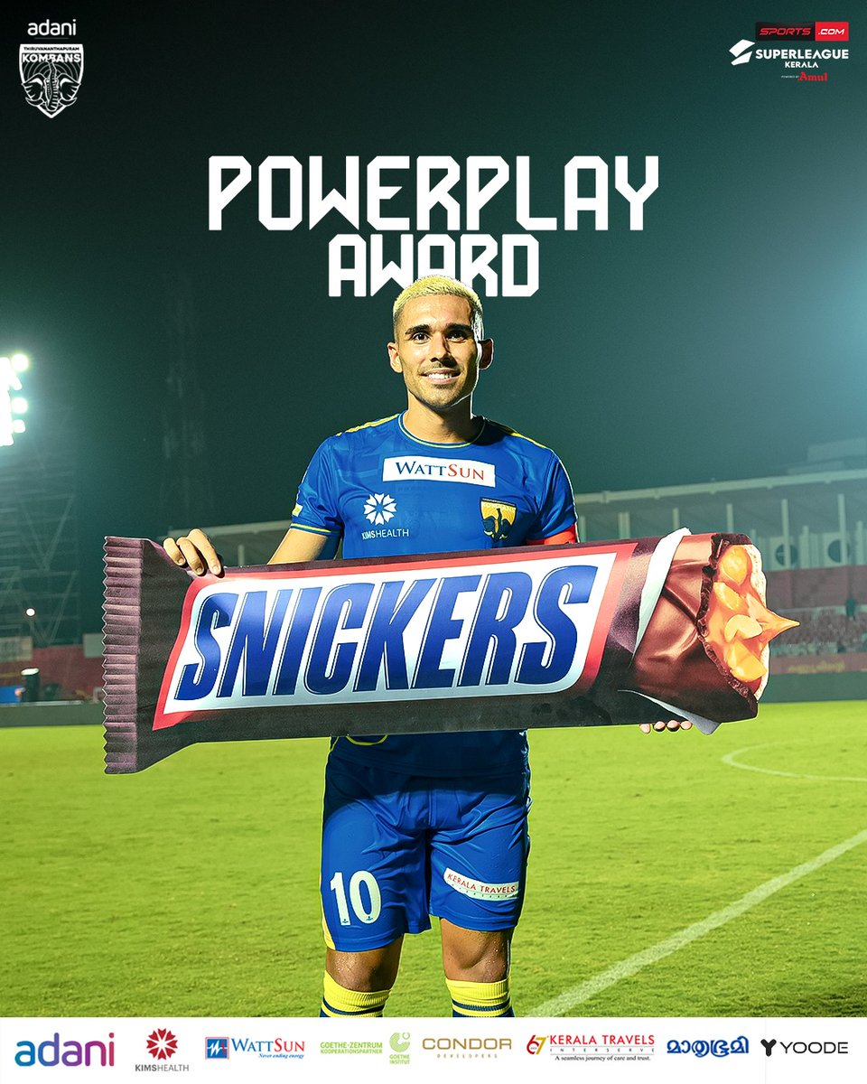 Mota in full charge mode!

Blistering pace, unstoppable drive - no wonder he bagged the Powerplay Award!❤❤❤❤

#ennumkombans #kombansfc #superleaguekerala #thiruvananthapuramkombansfc

<a href="/slk_kerala/">Super League Kerala</a> <a href="/AdaniOnline/">Adani Group</a> <a href="/AdaniSportsline/">Adani Sportsline</a>
<a href="/hospital_kims/">KIMSHEALTH</a> <a href="/JPMcAloon/">James McAloon</a> <a href="/fni/">football news india</a> <a href="/StarFootball/">Star Sports Football</a>