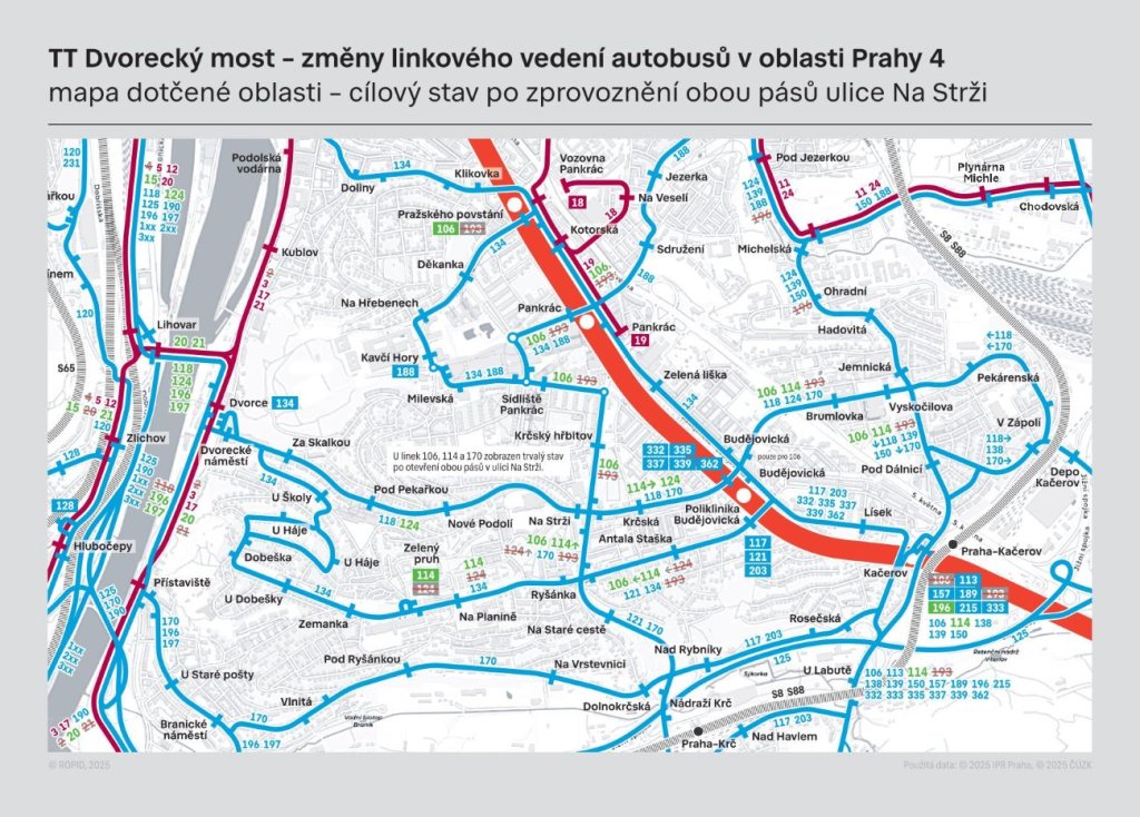 Praha_ctyri's tweet photo. Rychleji z #Praha4 na druhý břeh! 🚋
Po otevření Dvoreckého mostu vyjedou tramvaje:
➡️ 20 přes Smíchov na Malou Stranu a do Dejvic
➡️ 21 na Barrandov
Po mostě pojedou i busy 118, 124, 196, 197 + noční 901, 914 👉 cesta se zkrátí až o polovinu! 🌉
https://t.co/dciD0TTfIk https://t.co/23hj3Dlne0