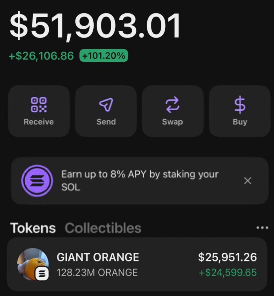 PumpbeardX's tweet photo. $ORANGE is making waves and printing huge profits in my Alpha Telegram group 🏆💰🚀🤝

If you were in my TG, your copy trade would’ve hit the same gains as mine 💎

#Solana #Memecoins #CryptoAlpha #SOL #CryptoGems #Altcoins #DeFi #CryptoTrading #AlphaCalls https://t.co/hMmQPkXRrs