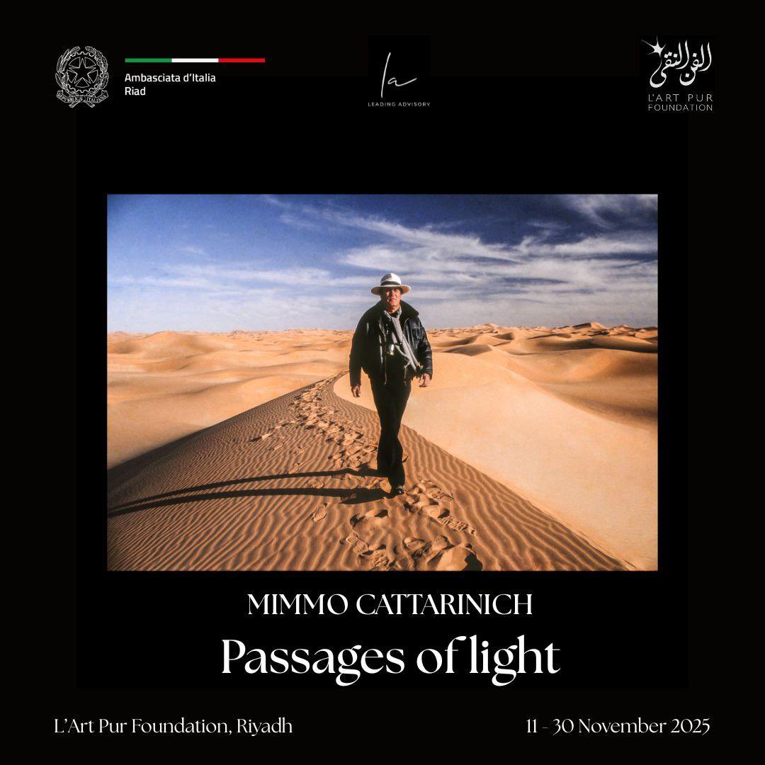 L’Art Pur Foundation, in collaboration with the Embassy of Italy in Riyadh, is presenting
ITALY IS FASHION

Featuring: Fashion Frames by Stefano Dominella and Passages of Light by Mimmo Cattarinich

Opening on Tuesday, November 11th, 2025 at 7:00 PM at L’Art Pur Foundation 📍