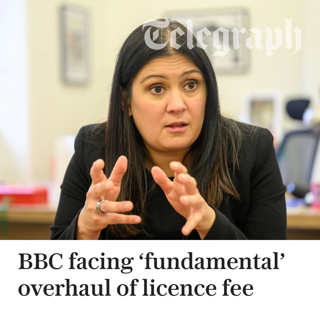 🚨 The BBC faces a battle over the TV licence fee within weeks as ministers launch a “fundamental” review of the corporation after claims of bias.

Read more ⬇️
telegraph.co.uk/news/2025/11/1…