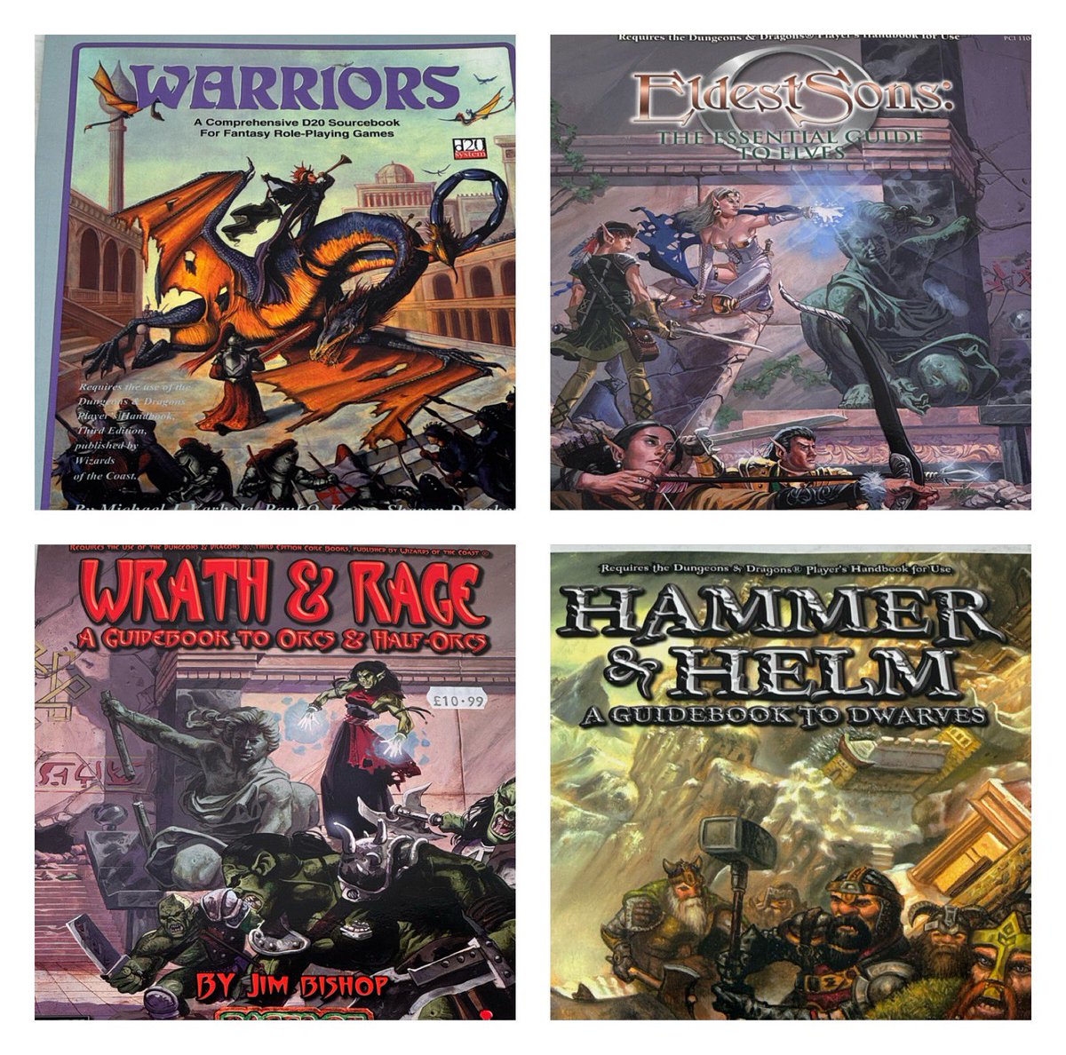 Some D20 fantasy roleplaying supplements up in store this morning. Find these and loads more right here 

theunrealitystore.co.uk/collections/fa…

#ttrpgs #fantasyrpgs #d20 #roleplaying #unrealitystore