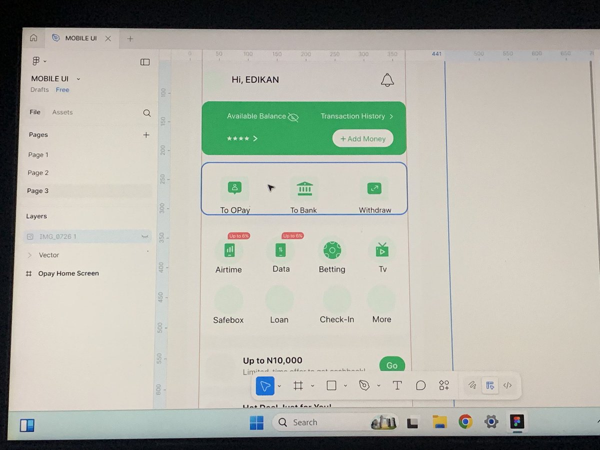 eddydesign_'s tweet image. Progress: 50%
Task: Replicating Opay Home Screen

#UIDesign #mobileapp #mobileappdesign #figma #figmadesign #uiuxdesign