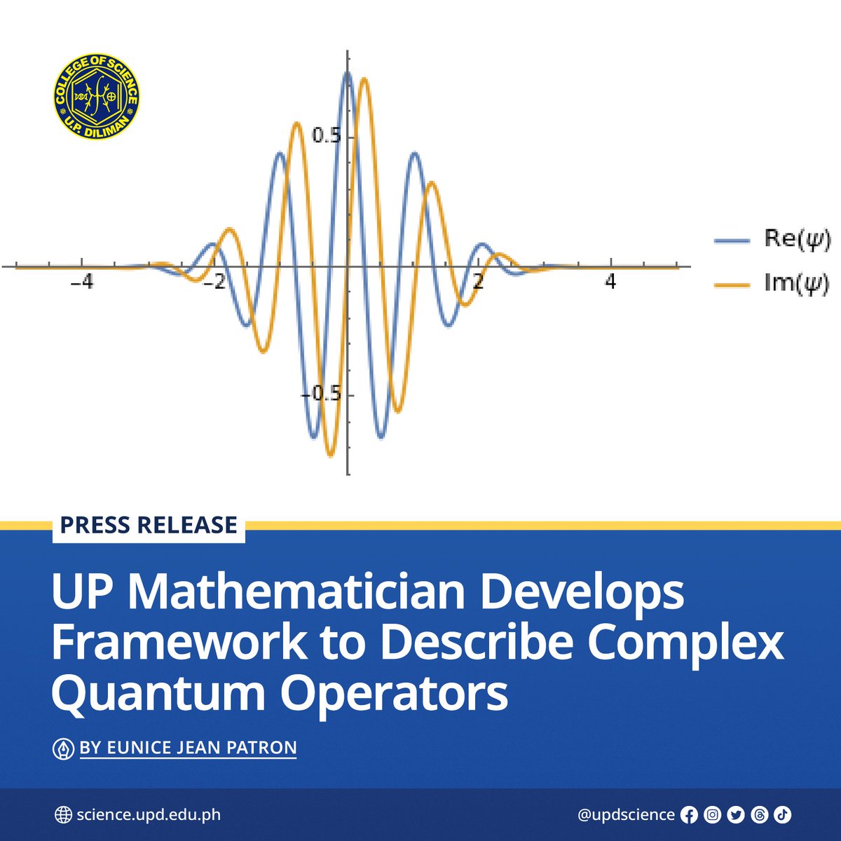 ⚛️ Dr. Arvin Lamando of the University of the Philippines – Diliman College of Science’s Institute of Mathematics (UPD-CS IM) and Dr. Henry McNulty of the Norwegian University of Science and Technology have found a new way to operators.

🔗 Read here: science.upd.edu.ph/up-mathematici…