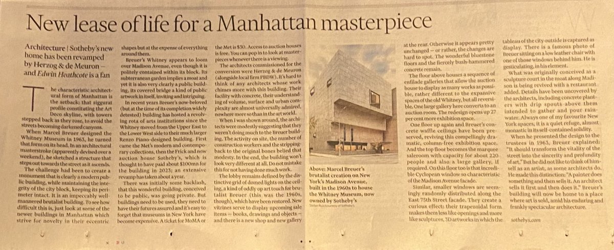 Superb. What a dude. Fantastic piece in the <a href="/FT/">Financial Times</a> too, Eddie - particularly liked Breuer’s distinction of artists and architects (nothing bugs me more than the ‘designer artists’ brigade).

“A painter does something and then sells it. An architect sells it and then does it.” Boom!