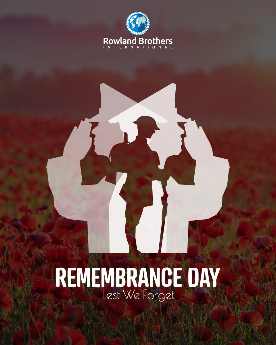 At the 11th hour on the 11th day of the 11th month, we remember.

Armistice Day is a moment to honour the end of conflict, to reflect on the cost of war, and to give thanks for those who served.

#ArmisticeDay #LestWeForget #RowlandBrothersInternational #RemembranceSunday