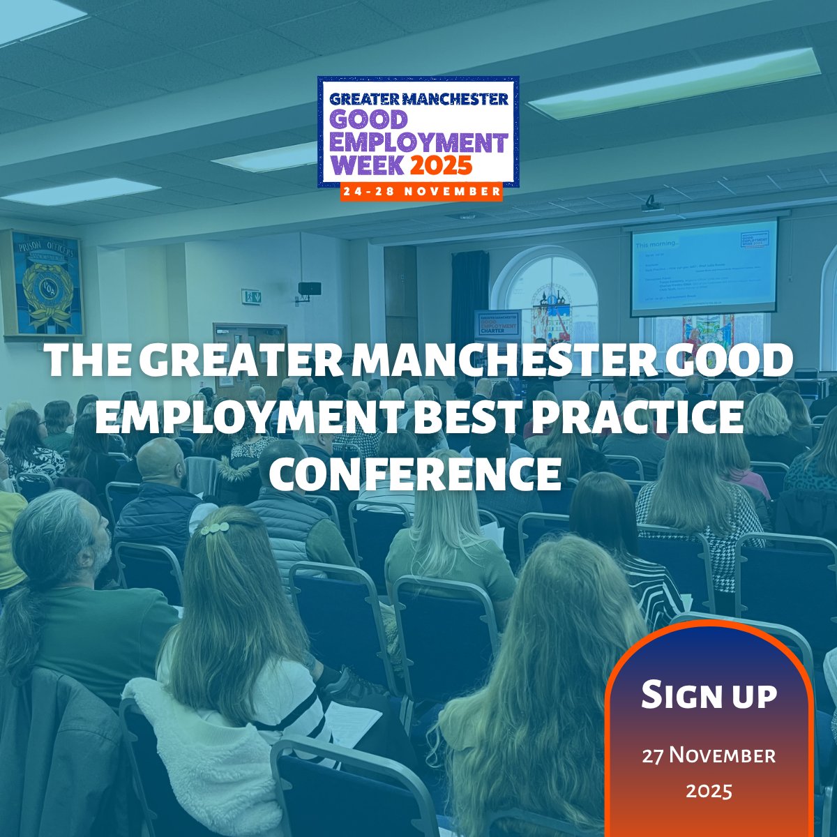 🌟 The Greater Manchester Good Employment Best Practice Conference 2025 🌟

As part of Good Employment Week 2025, this flagship event brings together organisations to celebrate and share what good employment looks like in action.

🔗 ow.ly/ycV150Xop7B