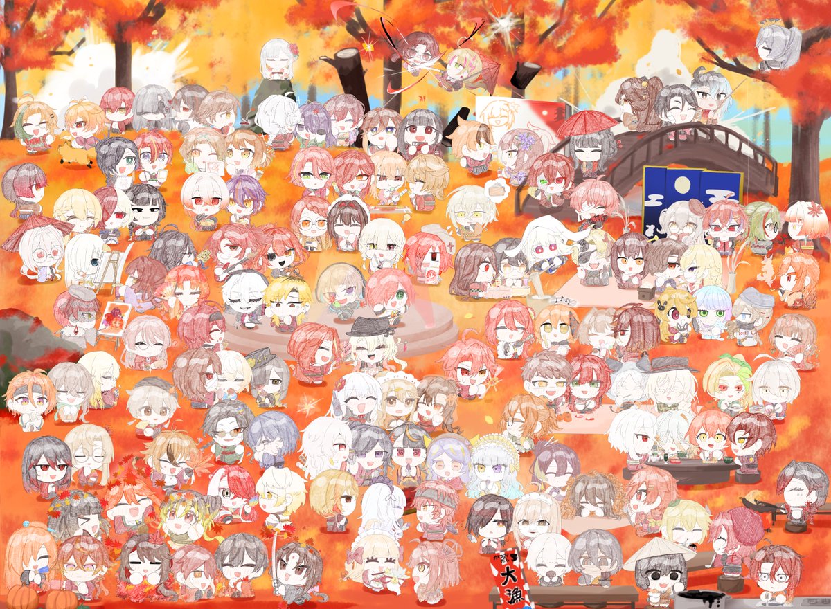 ippan_neko's tweet image. #ミニ送り秋と紅葉狩りしたい
大変長らくお待たせしました
総勢138名ものミニ秋さんが訪れてくださり、ありえないぐらい賑やかな紅葉狩りになりました！
参加してくださった方、見守ってくださった方
本当に本当にありがとうございました！😭

【ミニ送り秋公園】🍁