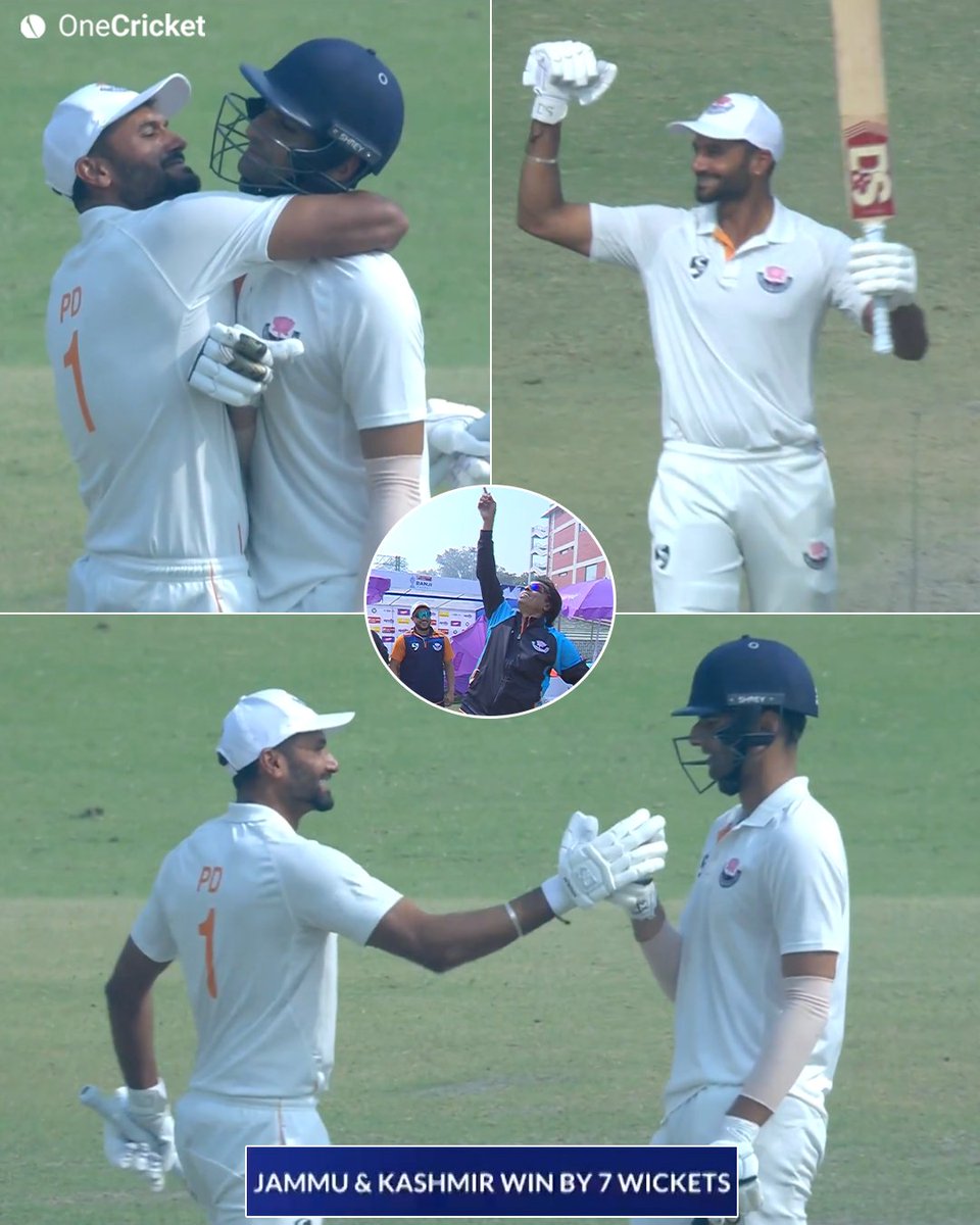 Historic victory for Jammu &amp; Kashmir as they beat Delhi for the first time in Ranji Trophy history.👏

PC: BCCI

#RanjiTrophy #J&amp;K #JammuKashmir #Cricket