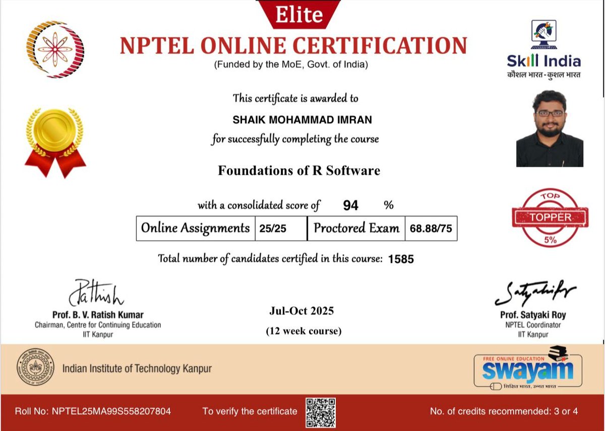 MCETHyderabad's tweet photo. #HeartyCongratulations
Mr. Md. Imran (Civil Engg.) & Mrs. A. Archana (EEE), Assistant Professors at Methodist College of Engineering & Technology, have earned the #NPTEL Elite+Gold Medal for their exceptional performance & dedication to learning!๐
#MCET #ExcellenceInEducation https://t.co/0uPE6u6O7j