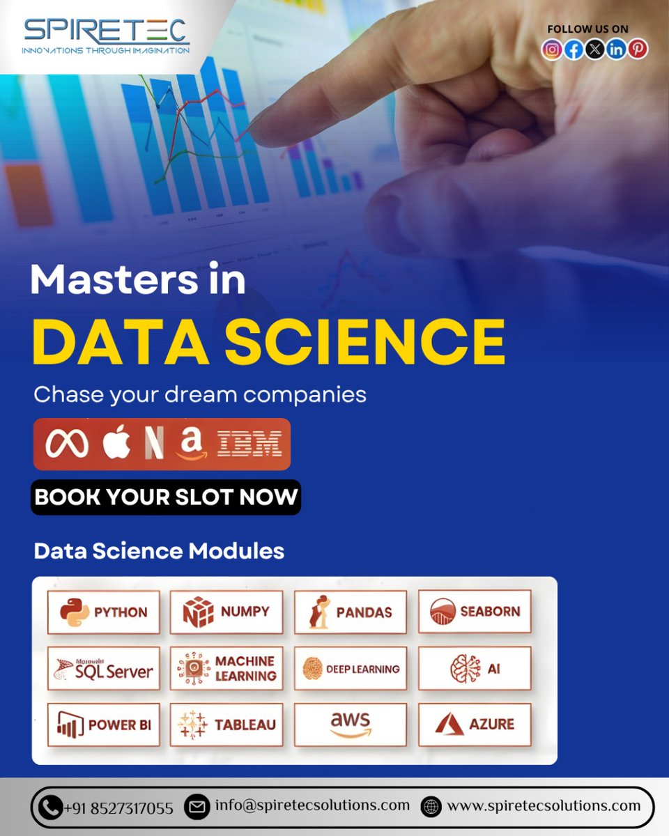 Spiretec_Train's tweet image. Learn from expert trainer, work on real-world projects, and earn a globally recognized certification. Your data-driven career starts now — stop scrolling and start mastering the skill that shapes tomorrow!

Visit at: spiretecsolutions.com

#DataScience #SpireTecSolutions