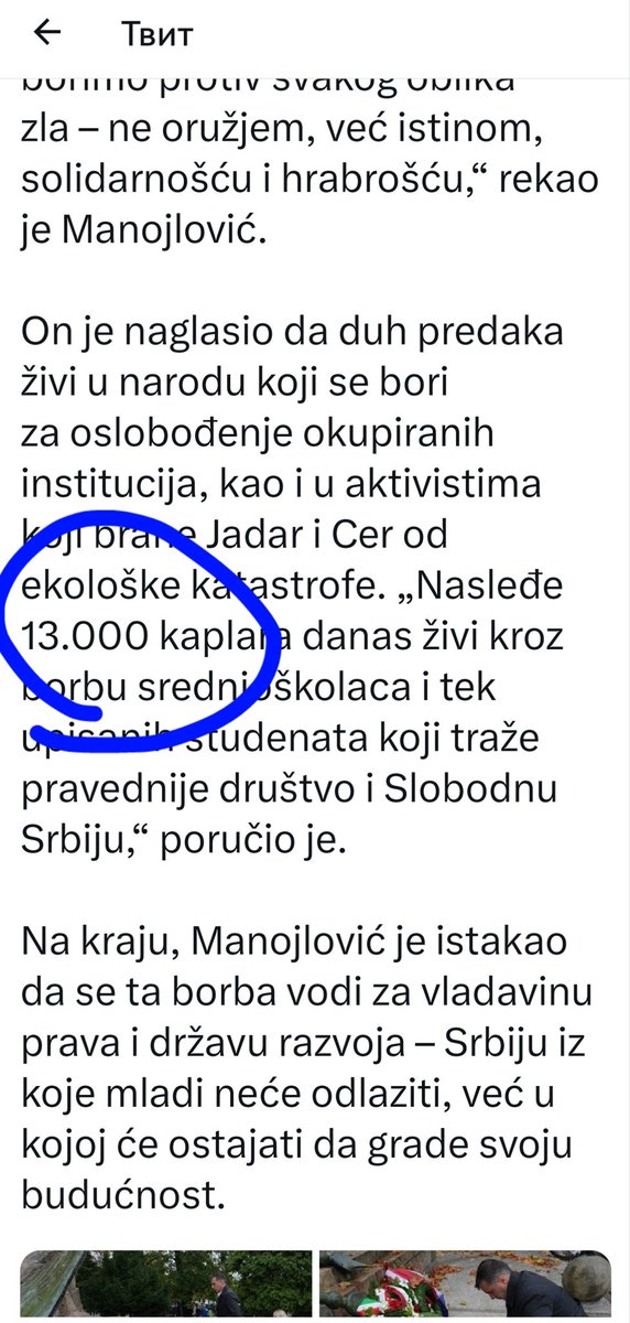 Ne razumem da neko ovoliko promaši temu:

1. Branioci Beograda!? Ako su želeli da odaju počast pobednicima u I sv. ratu, mogli su otići do Avale. 
2. 13.000 kaplara?

Bolje se držite krađe tuđeg materijala i perfidnoj samopromociji. Ovo vam ne ide.
