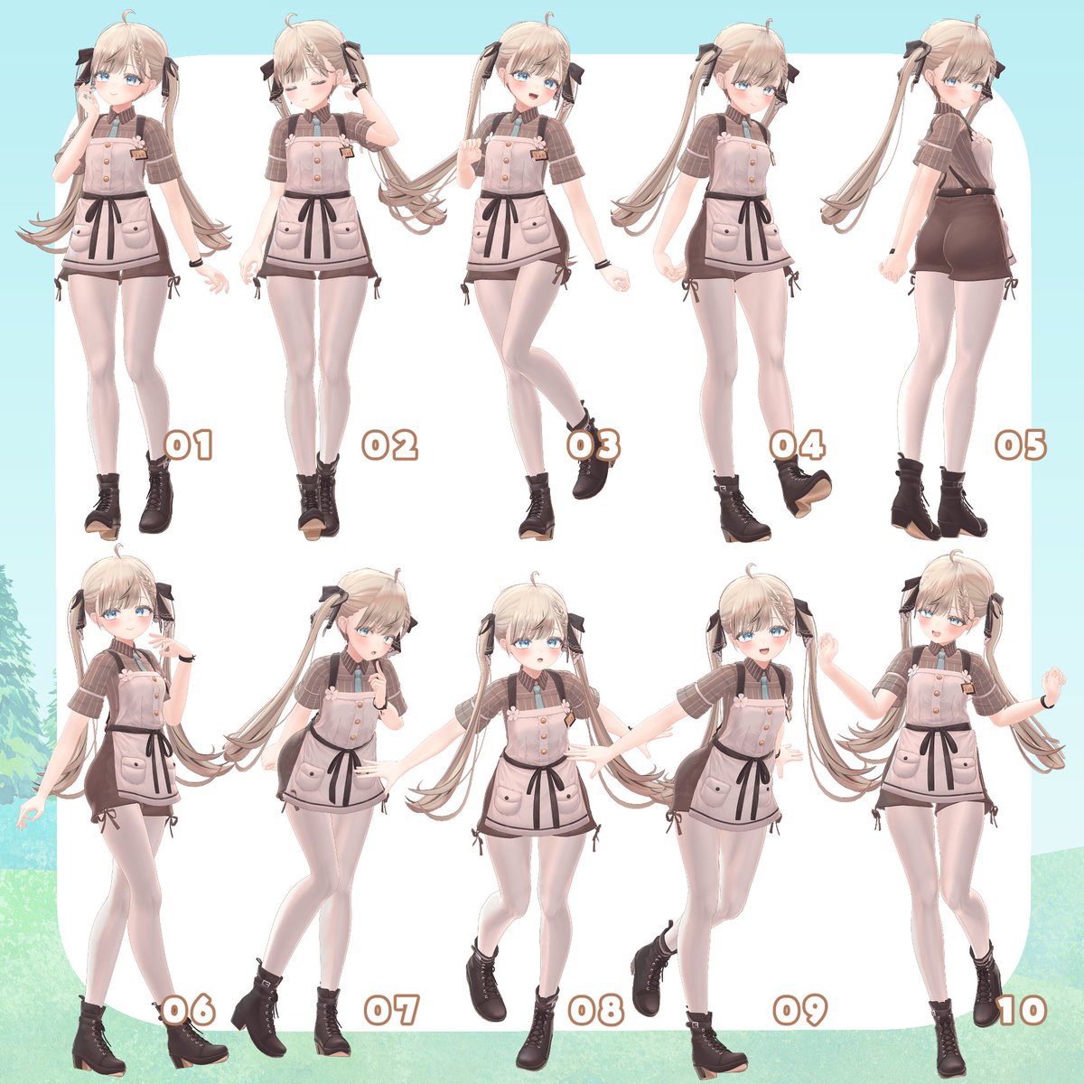 kamiya_vrcdayo's tweet image. 💃無料ポーズ集作りました💃
日頃の感謝を込めて、ワールド撮影に使えそうなポーズ30種作りました
使っていただけたら嬉しいです❣️
#AvatarPoseLibrary 設定済なのでPrefab入れるだけで使用できます～！！

#tailshop