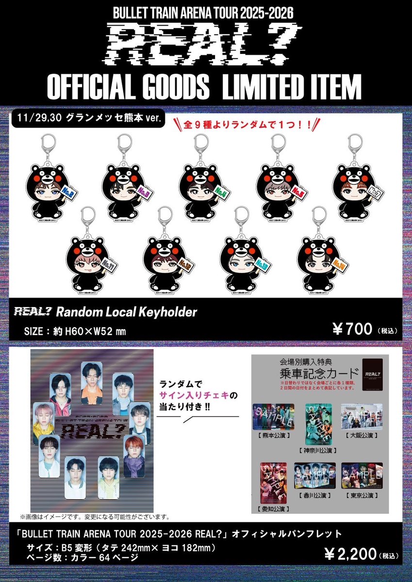 ⋆꙳ BULLET TRAIN ARENA TOUR 2025-2026 REAL？꙳ ⋆ グッズ＆生写真