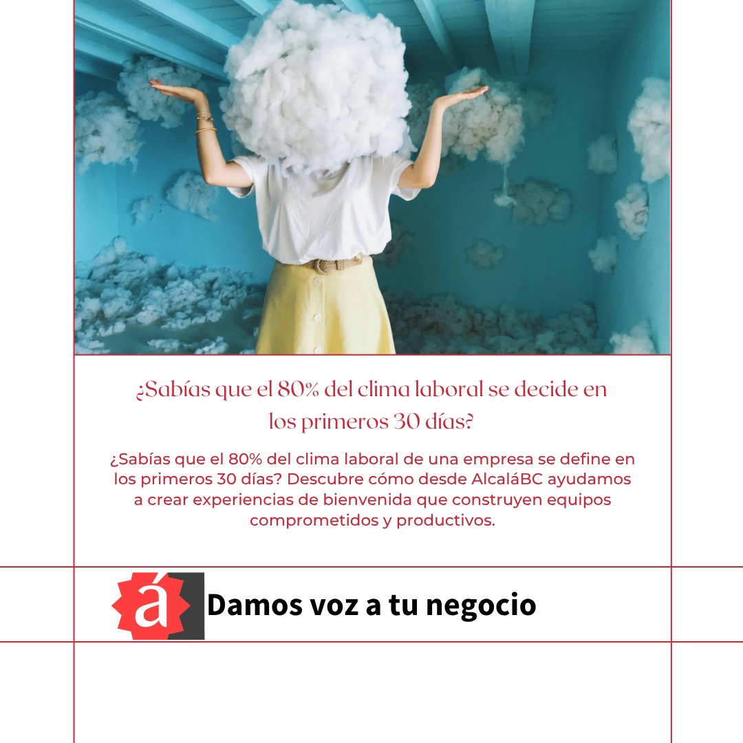El clima laboral se define en 30 días. Diseña una bienvenida que motive. Descubre más en AlcaláBC.

alcalabc.com/xt
info@alcalabc.com
911 77 32 40
 
#Alcalabc
#PodemosAyudarte
#DamosVozATuNegocio
#ContactCenter
#CallCenter
#CallCenterMadrid
#Madrid
#ConsultoriaRRHH