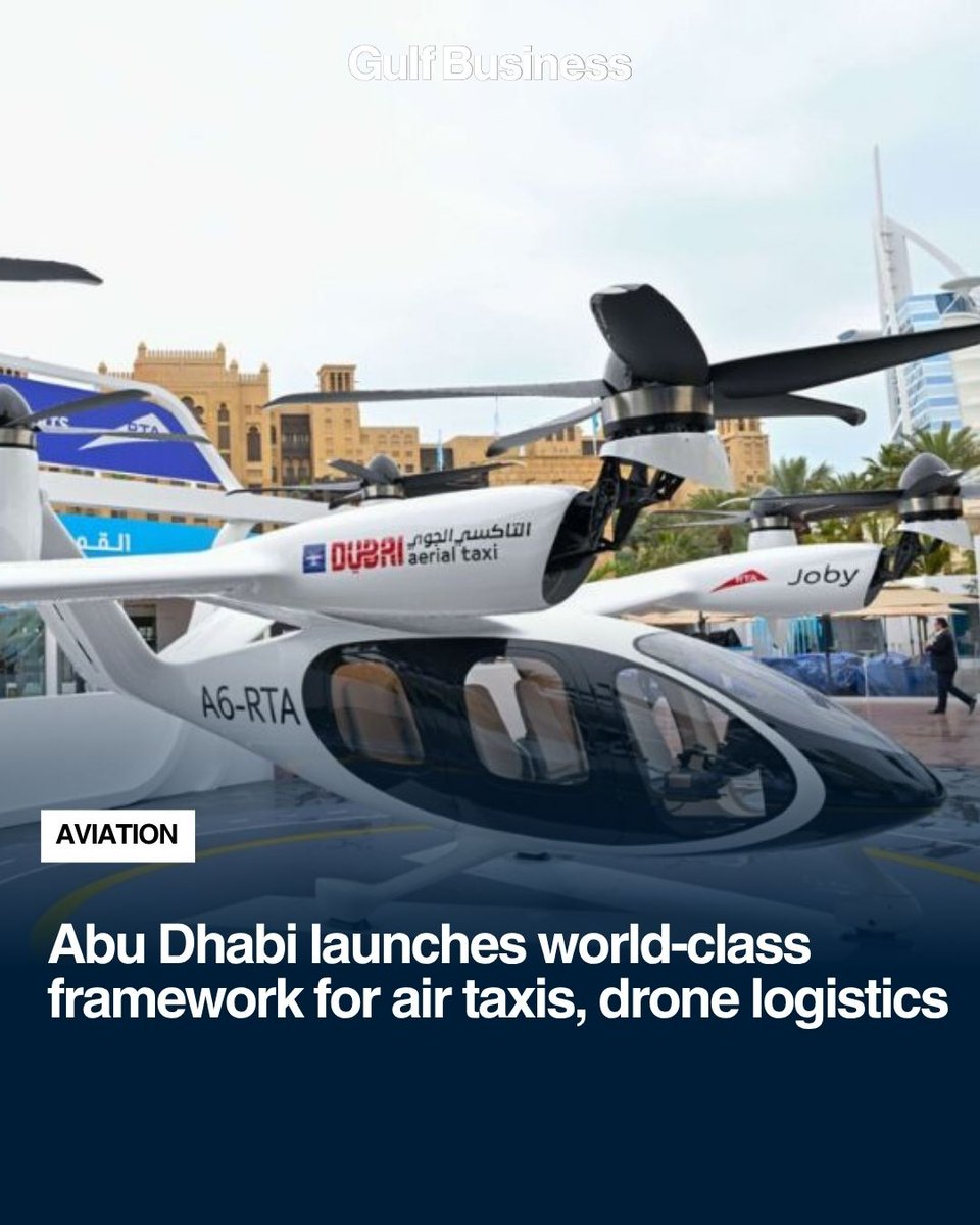 GulfBusiness's tweet image. Read how the UAE is shaping the skies of tomorrow: gulfbusiness.com/abu-dhabi-uae-…

#UAEInnovation #AirTaxi #AdvancedMobility #UrbanAirMobility #DroneLogistics #FutureOfTransport #AbuDhabi #TechLeadership #SmartCities #AviationRegulations