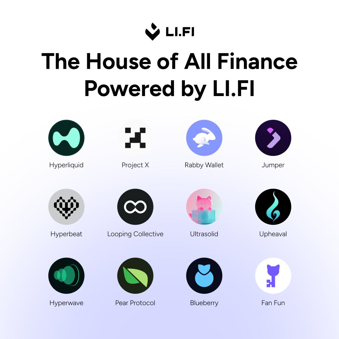 Hyper·linked·finance

LI.F​I brings all DeFi liquidity to Hyperliquid: from any chain, any token, into every corner of the ecosystem.

Bridge. Swap. Zap across DeFi and perps.

Launching on Hyperliquid? Launch liquid.

Powered by LI.F​I.