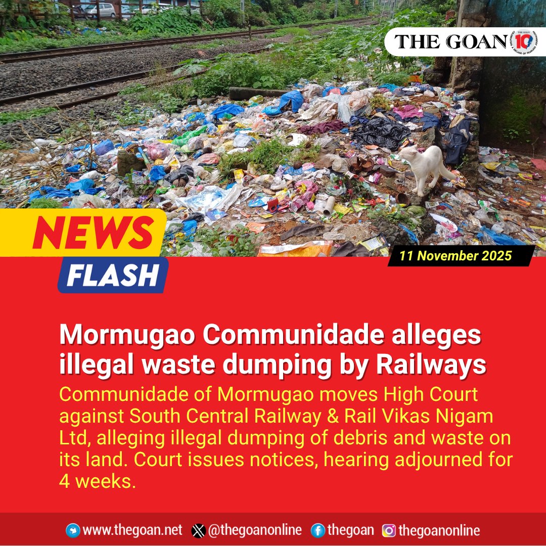thegoanonline's tweet image. #Mormugao Communidade alleges illegal #waste dumping by #Railways 

#Goa #BreakingNews