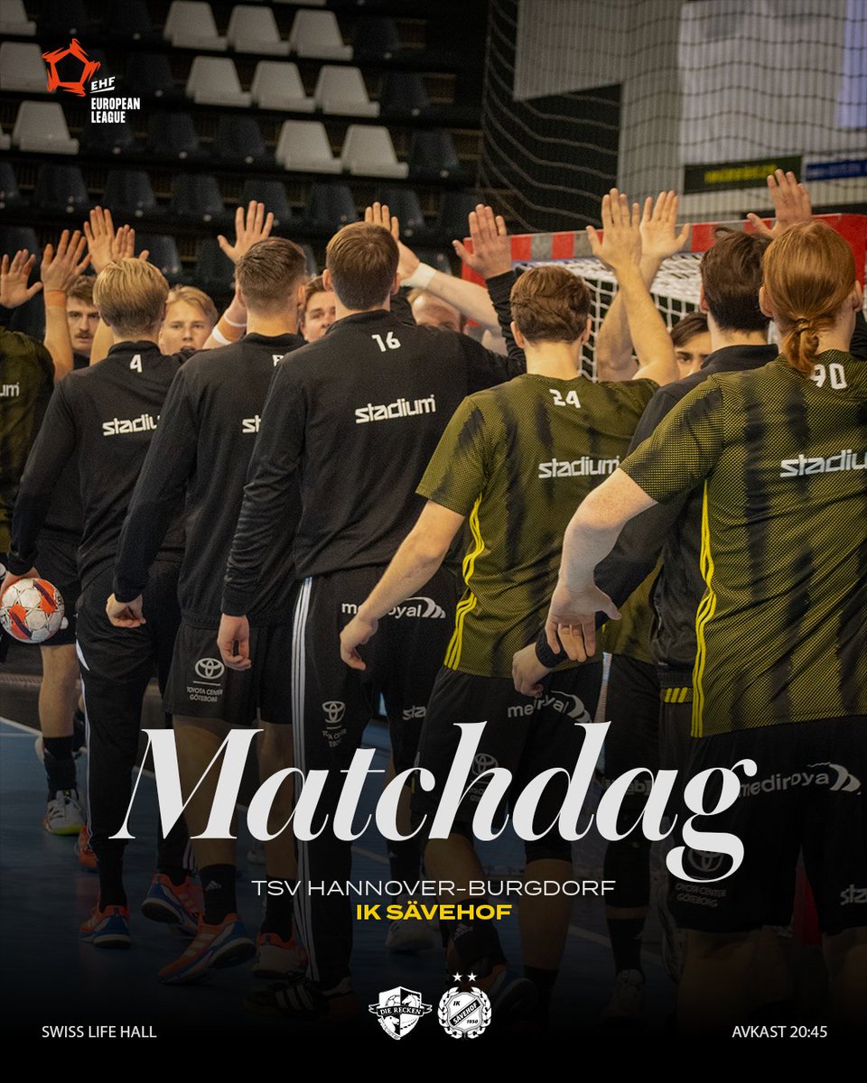 🟡⚫️ | Matchdag!

🆚 TSV Hannover-Burgdorf
🏟 Swiss Life Hall, Hannover
🏆 EHF European League
🕗 20:45
📺 EHF TV

#sävehof #gulsvartmagi #ehfel