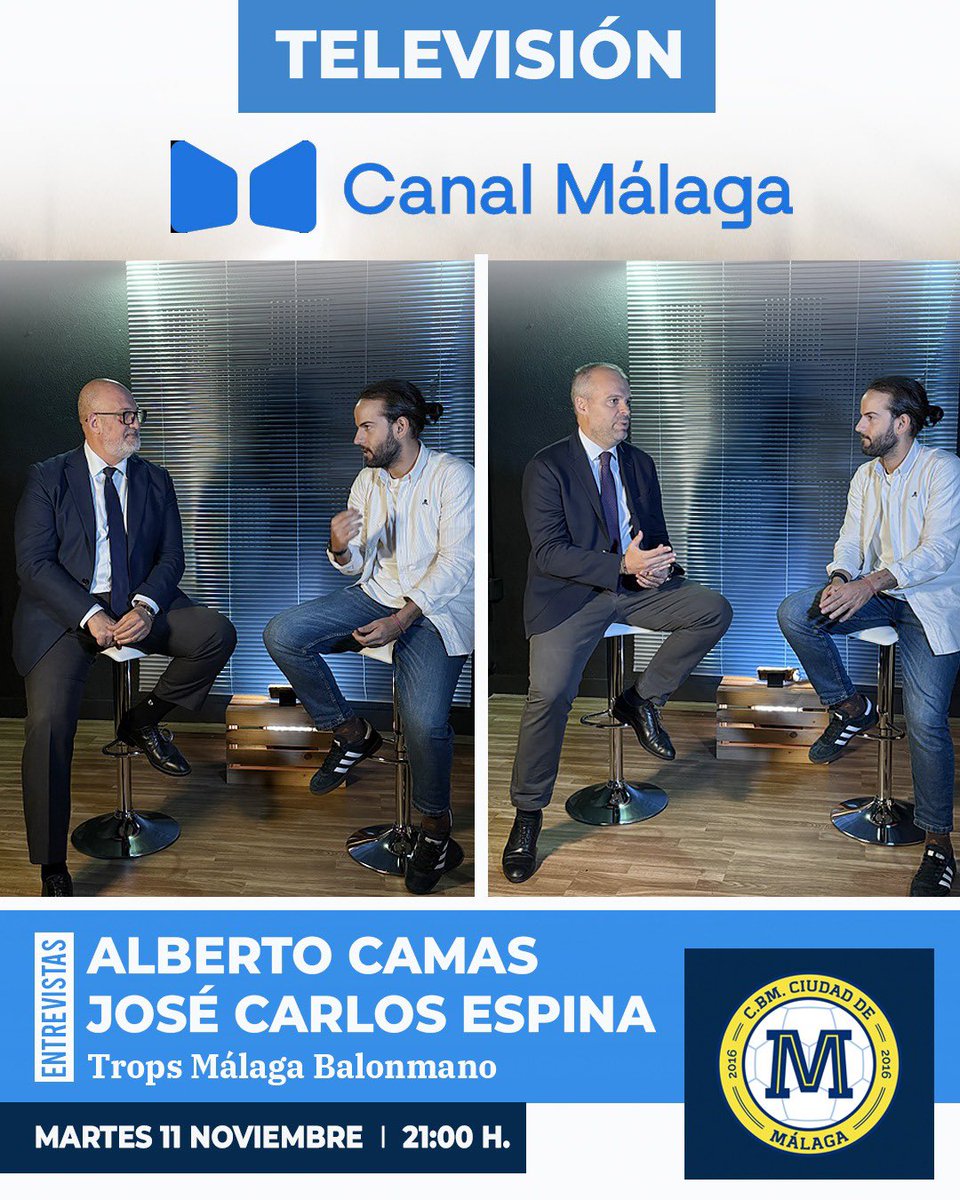 📺 TELEVISIÓN | Nuestro Club es protagonista este martes en el programa ‘Málaga Deporte’, de <a href="/CanalMalagaRTV/">Canal Málaga RTV</a>, con <a href="/carlosmm10/">Carlos J Martínez</a>. 
Intervendrán <a href="/AlbertoCamas1/">Alberto Camas</a> y el nuevo presidente <a href="/josecespina/">Jose Carlos Espina</a>.
⌚️A las 21:00 horas, en la televisión municipal. 

¡Vamos, <a href="/fTROPS/">TROPS</a>!