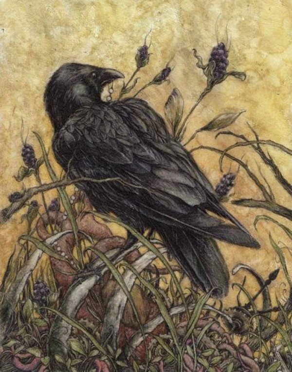 In Cumbrian dialects, corby is carrion crow, and in rhyme

one crow is bad luck
two crows is good luck
three crows for health 
four crows for wealth
five crows and sickness is coming 
six crows for a death is nearby

more: 'Folklore of the Lake District'
bardofcumberland.com/folklore/