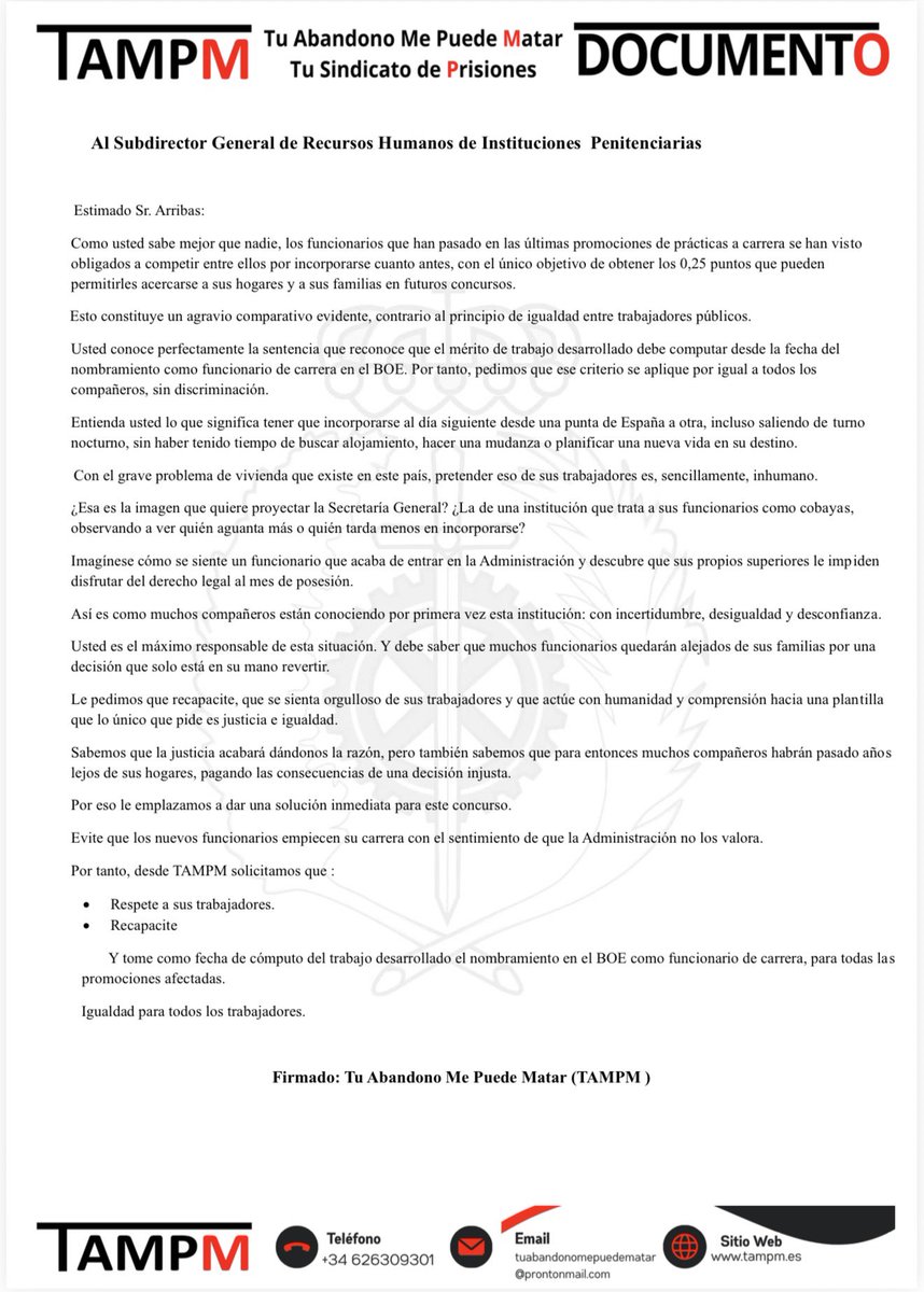 🔴🔴 #Ultimahora | En Enero de 2024 este Sindicato de Prisiones publicó una sentencia Judicial FAVORABLE para los Trabajadores gracias al Trabajo de Nuestro Gabinete Jurídico

👉🏼 Esta Resolución disponía la retracción de actuaciones del Concurso General, convocado por Resolución