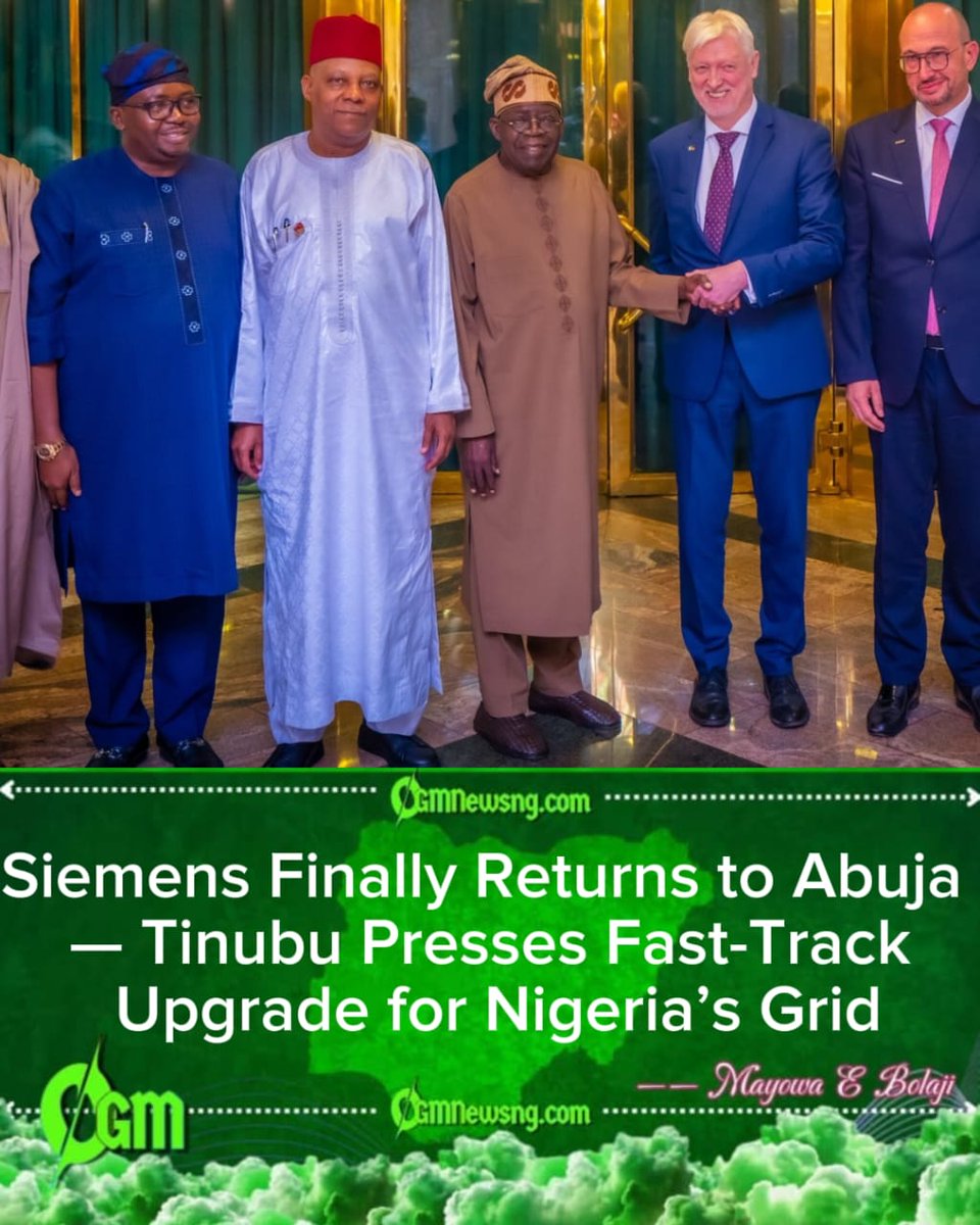 ogmnewsng's tweet image. “No more excuses. Nigerians deserve power.”
#PowerReform #TinubuSiemensDeal #NigeriaElectricity

Mayowa Bolaji for OGM News NG 👇🏾

opitanglobalmedia.com/president-bola…
