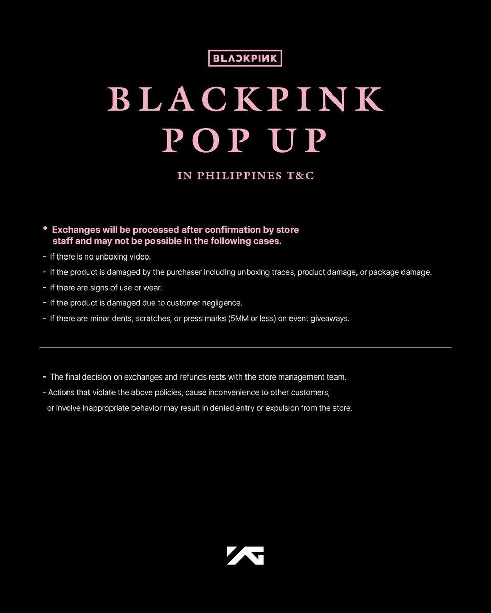 <BLACKPINK POP-UP IN PHILIPPINES>

📖TERMS and CONDITIONS

🗓️ 2025.11.15. (SAT) - 2025.11.23. (SUN)
⏰ Open during mall hours
📍 Level 3 North Main Mall, SM Mall of Asia

#BLACKPINK #블랙핑크
#BLACKPINK_POPUP #블랙핑크팝업
#BLACKPINK_POPUP_IN_PHILIPPINES