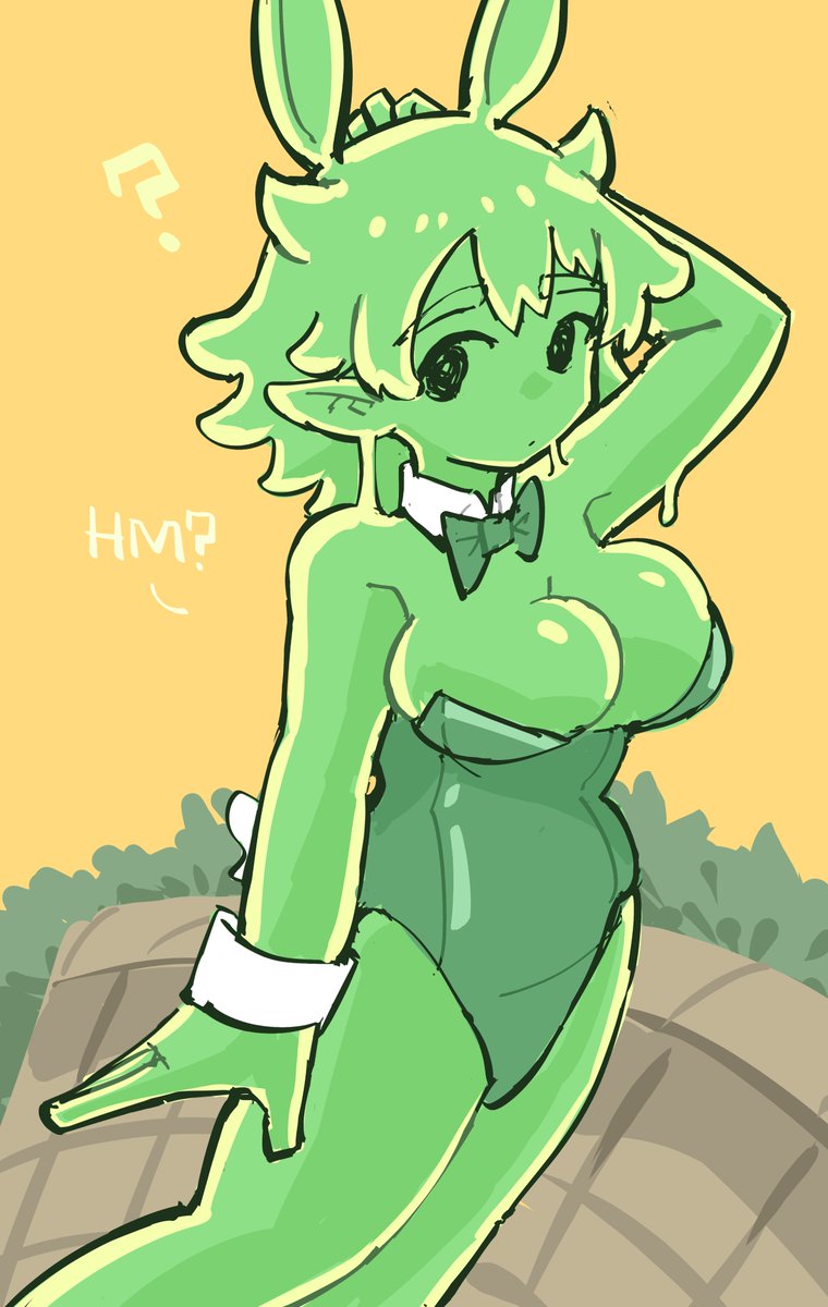 lunatheri's tweet photo. feeding the bunny slime girl https://t.co/srNlMzoteo