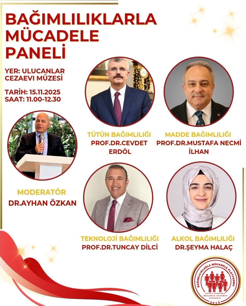 bagiml_mucadele's tweet photo. Bağımlılıklarla Mücadele Platformu olarak, 15 Kasım 2025 Buluştayımız kapsamında “Bağımlılıklarla Mücadele Paneli” düzenlemekteyiz.

Panelimizde,alanında uzman akademisyenlerimiz tarafından tütün, madde, teknoloji ve alkol bağımlılığı konuları bilimsel çerçevede ele alınacaktır++ https://t.co/fCpE6uFkir