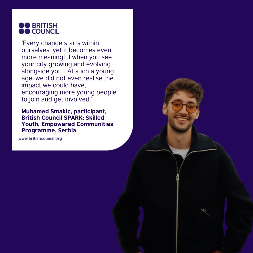 Six young people in Serbia used the British Council’s Spark programme to discover how creativity, teamwork, and initiative can spark change in their communities.

Read Muhamed’s and five more Spark stories: ow.ly/it4550Xkvsb

#HumanStories #YouthVoices #SocialChange