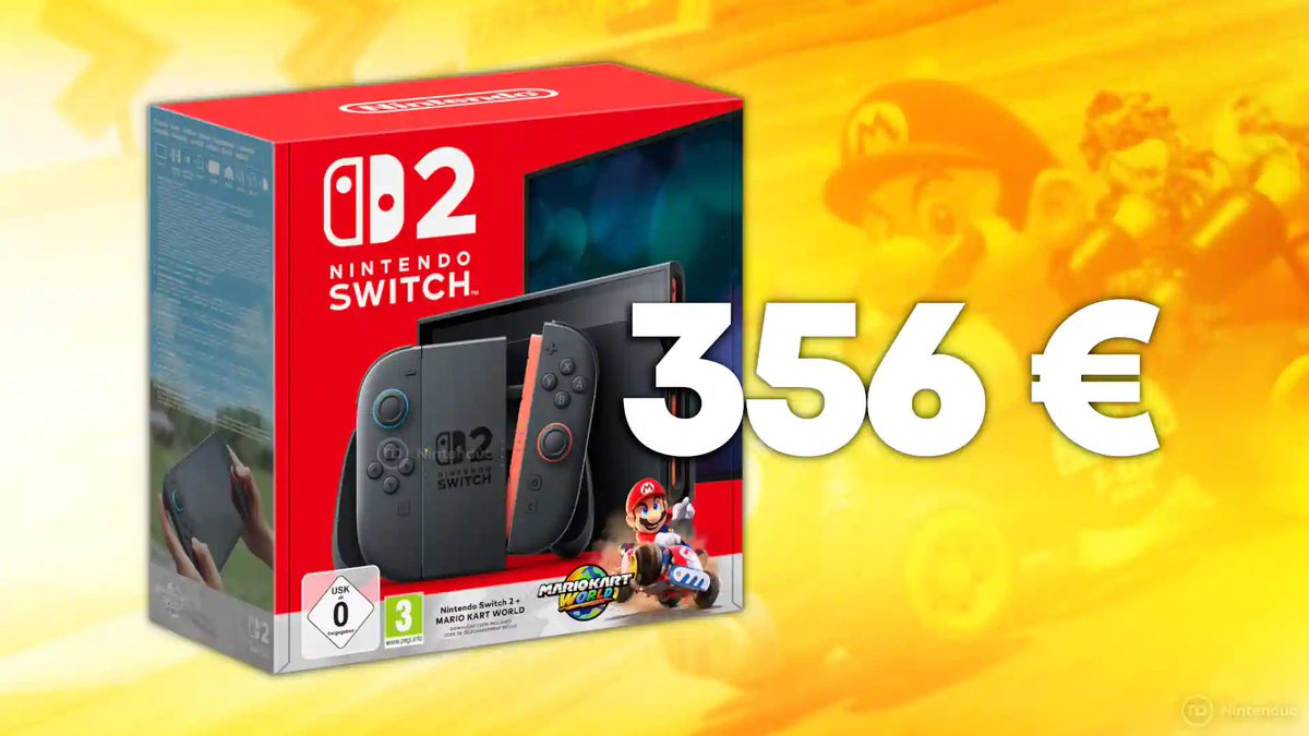 Nintenduo's tweet photo. ¡CORRED! El pack de Nintendo Switch 2 con Mario Kart World por SOLO 356 € 🤯 

https://t.co/Hq1XZ5cMji https://t.co/cGvug7QVkN