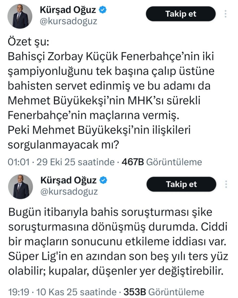 SORUŞTURMAYI SULANDIRMAYA ÇALIŞANLAR HAKKINDA LÜTFEN İŞLEM BAŞLATINIZ. <a href="/istanbulCBS/">İstanbul Cumhuriyet Başsavcılığı</a> 

Halk TV'de sunuculuk yapan Kürşad Oğuz isimli şahıs; daha önce Zorbay Küçük, şimdi de kulüpçülük yaparak toplumu manipüle etmektedir. Bu tür, gerçeklikten uzak, kulüpçülük yaparak başka