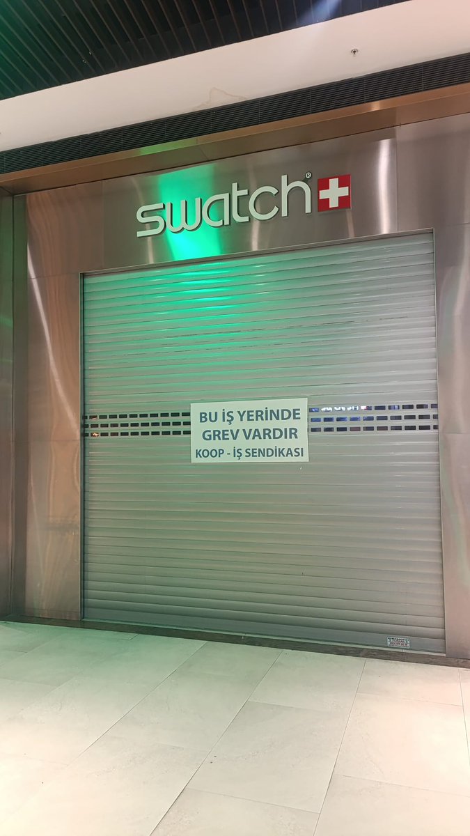 Grevde 2. gün!
Geri adım yok, vazgeçmek yok.
Emeğimizin hakkı alınana kadar buradayız! ✊
<a href="/Swatch/">Swatch</a> <a href="/swatchturkiye/">Swatch Türkiye</a>
<a href="/KOOPISSENDIKASI/">Koop-İş Sendikası</a> <a href="/uniglobalunion/">UNI Global Union</a>
#SwatchÇalışanıYalnızDeğil