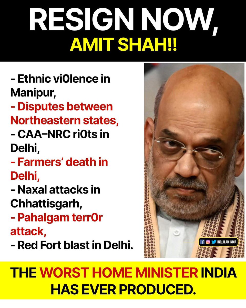 SevadalDKA's tweet photo. Total collapse of internal security. Delhi blast exposes the failure of the Home Ministry yet again. Amit Shah must resign NOW. PM Modi, accept your govt’s failure before it’s too late.
#FailedHM #ResignAmitShah #DelhiBlast #AccountabilityNow https://t.co/llOSte4HxZ
