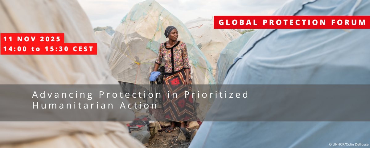 📢 Join the discussion on Advancing Protection in Prioritized Humanitarian Action

📅 Tuesday 11 November 2025, 14:00 - 15:30 (CET) 
💻 Register here: lnkd.in/e9tnT2qS

#GlobalProtectionForum2025