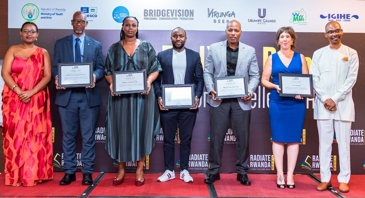 A heartfelt thank you to all our partners and sponsors for powering the Radiate Rwanda 2025 Literary Excellence Awards! 🙏🏿 Your belief in Rwanda's creative voices made this celebration of books, writers, and readers truly unforgettable.