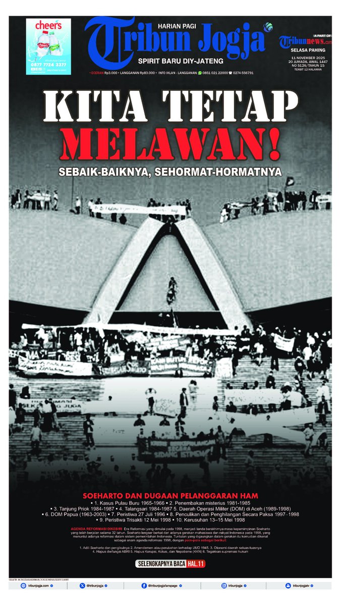Kami takkan berhenti menuliskan riwayat ini. Entah apakah bisa mengubah, tapi yang jelas 27 tahun lalu terangkum kisah tentang air mata dan tumpahnya darah.🌹