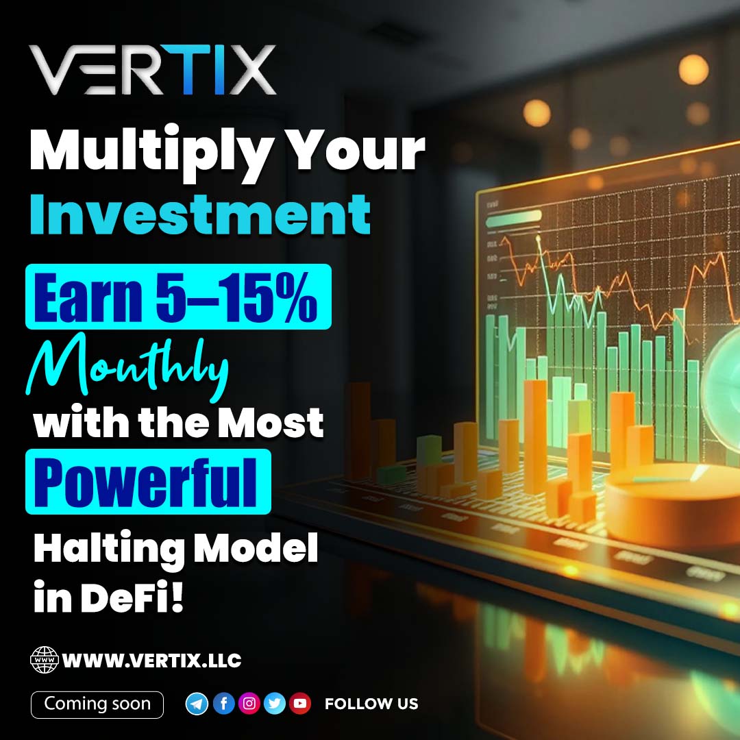 vertixtechno's tweet photo. Vertix’s Halting Program is designed for investors who want consistent, scalable, and transparent returns.
Start with just $100 in SunFi Tokens and earn 5–15% monthly, with potential growth of 2X, 3X, 5X, even 20X!

#VertixHaltingProgram #SunFi #DeFiInvestment #CryptoEarnings https://t.co/WvngtSdDC8