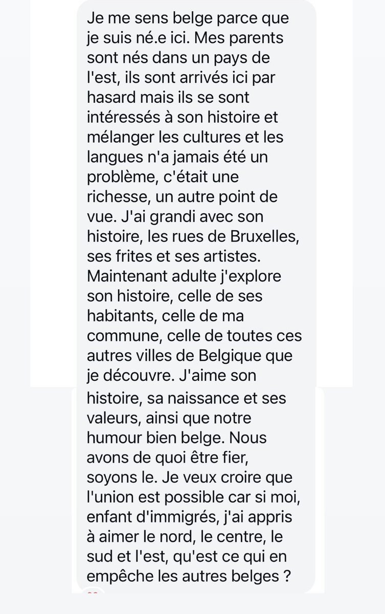 charlesde_groot's tweet photo. Avant mon débat contre qqn qui veut rattacher la Wallonie à la France, Unie a demandé aux belges francophones: pourquoi es-tu belge?

🇧🇪 une belle réponse https://t.co/tVDT1rZ4JX