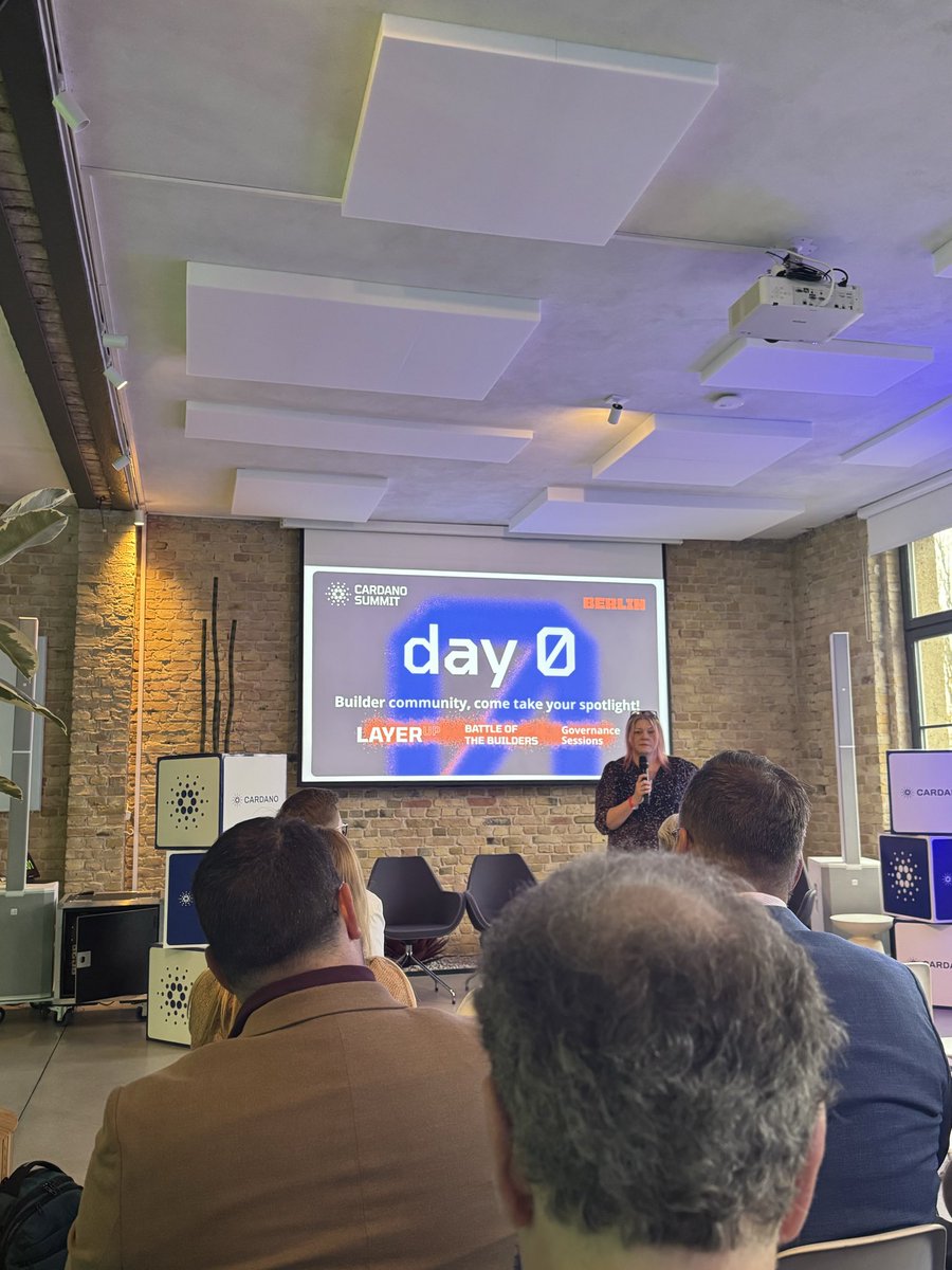 This week <a href="/Cardano/">Cardano Community</a> is taking over Berlin. They just kicked off their day 0 at the <a href="/w3_hub/">w3.hub</a>. 
Tomorrow the 2 day  <a href="/CardanoSummit/">Cardano Summit</a> is kicking off at the Gasometer in Schöneberg. Thanks to the <a href="/Cardano_CF/">Cardano Foundation</a> for the whole org.