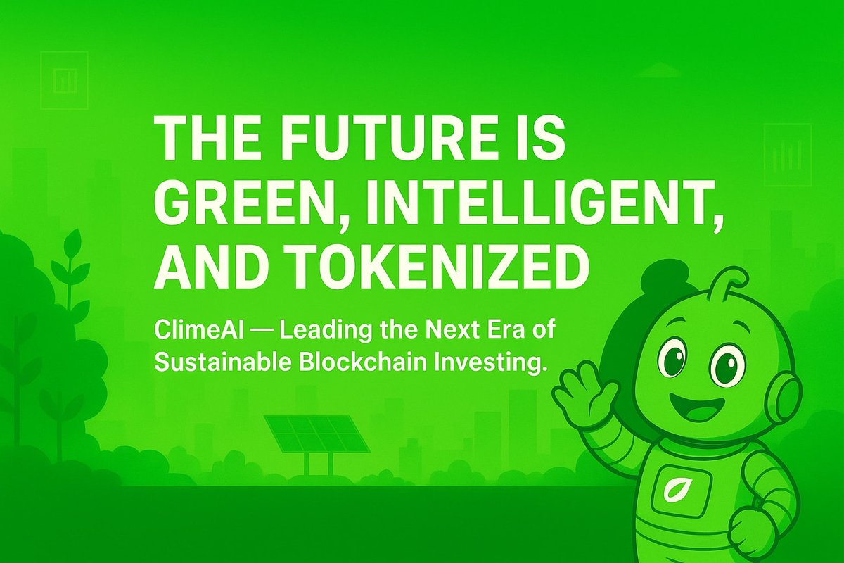 ClimeaiToken's tweet photo. The future of impact investing is here.
Join ClimeAI — where sustainability meets blockchain innovation.
Be part of a movement that’s green, intelligent, and tokenized.
#ClimeAI #GreenCrypto #ImpactInvesting #Web3 https://t.co/OoFofCRvfV