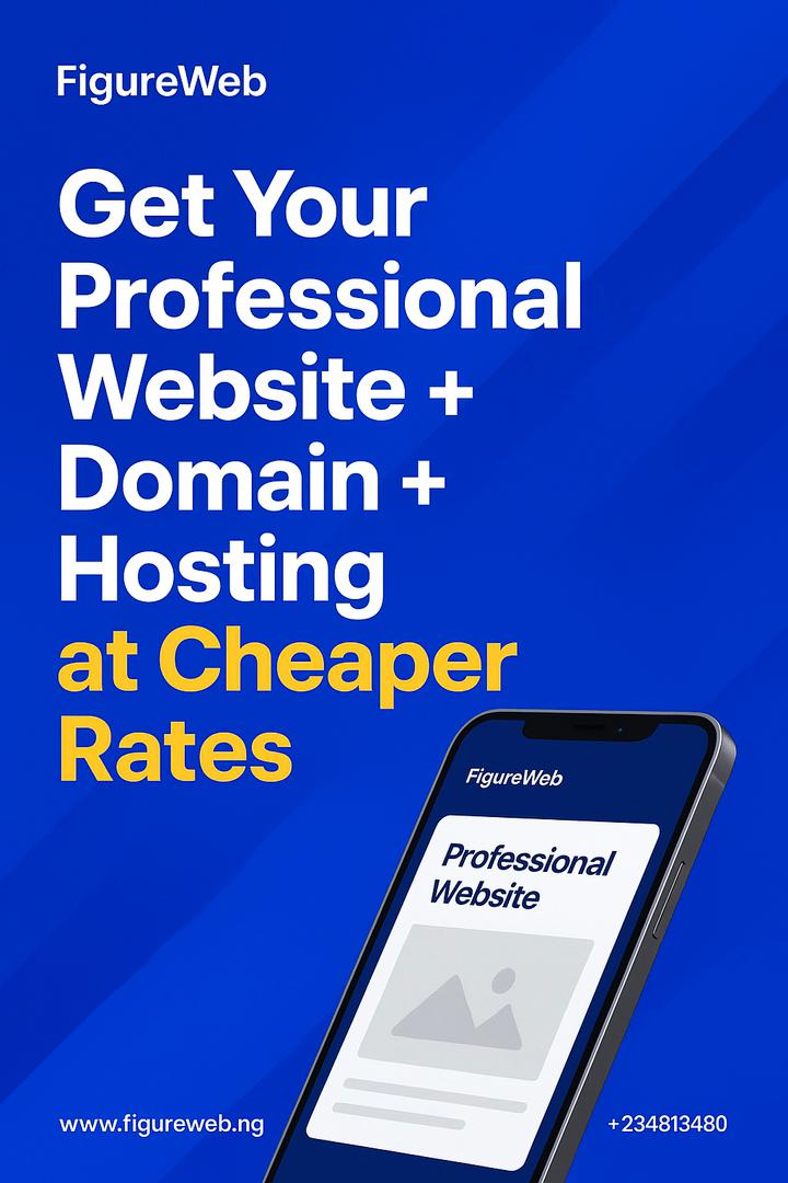 figurewebng's tweet image. Your business deserves more than just social media, it deserves a home online.

Get your Professional Website + Domain + Hosting today at the best rates.

👉 Start your website now at figureweb.ng

#FigureWeb #WebDesignNigeria #DomainHosting #WebsiteDesign