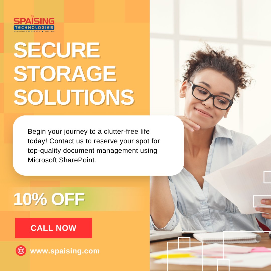 SpaisingTech's tweet image. Declutter. Digitize. Dominate.
Transform the way your business stores and manages documents with Microsoft SharePoint — secure, simple, and smarter than ever. 💻✨👉 Visit spaising.com to learn more.

#SpaisingTechnologies #MicrosoftSharePoint #DigitalTransformation