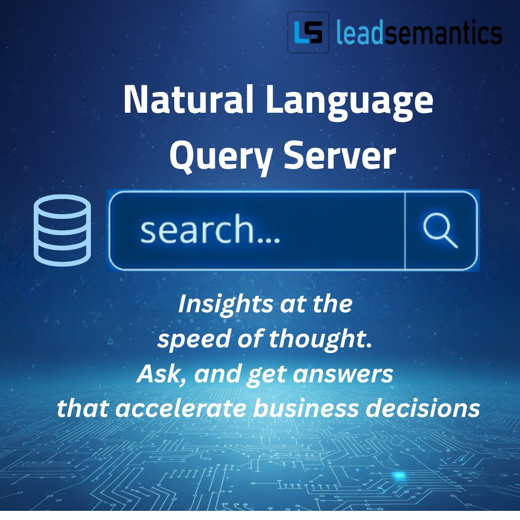 leadsemantics's tweet image. Business decisions shouldn’t wait for data teams.

With our platform, you can:
⚡ Transform questions into insights instantly
💬 Skip the coding
⏳ Skip the waiting
📈 Get immediate answers that move your business forward

Visit leadsemantics.com to learn more.

#NLQS #NLQ
